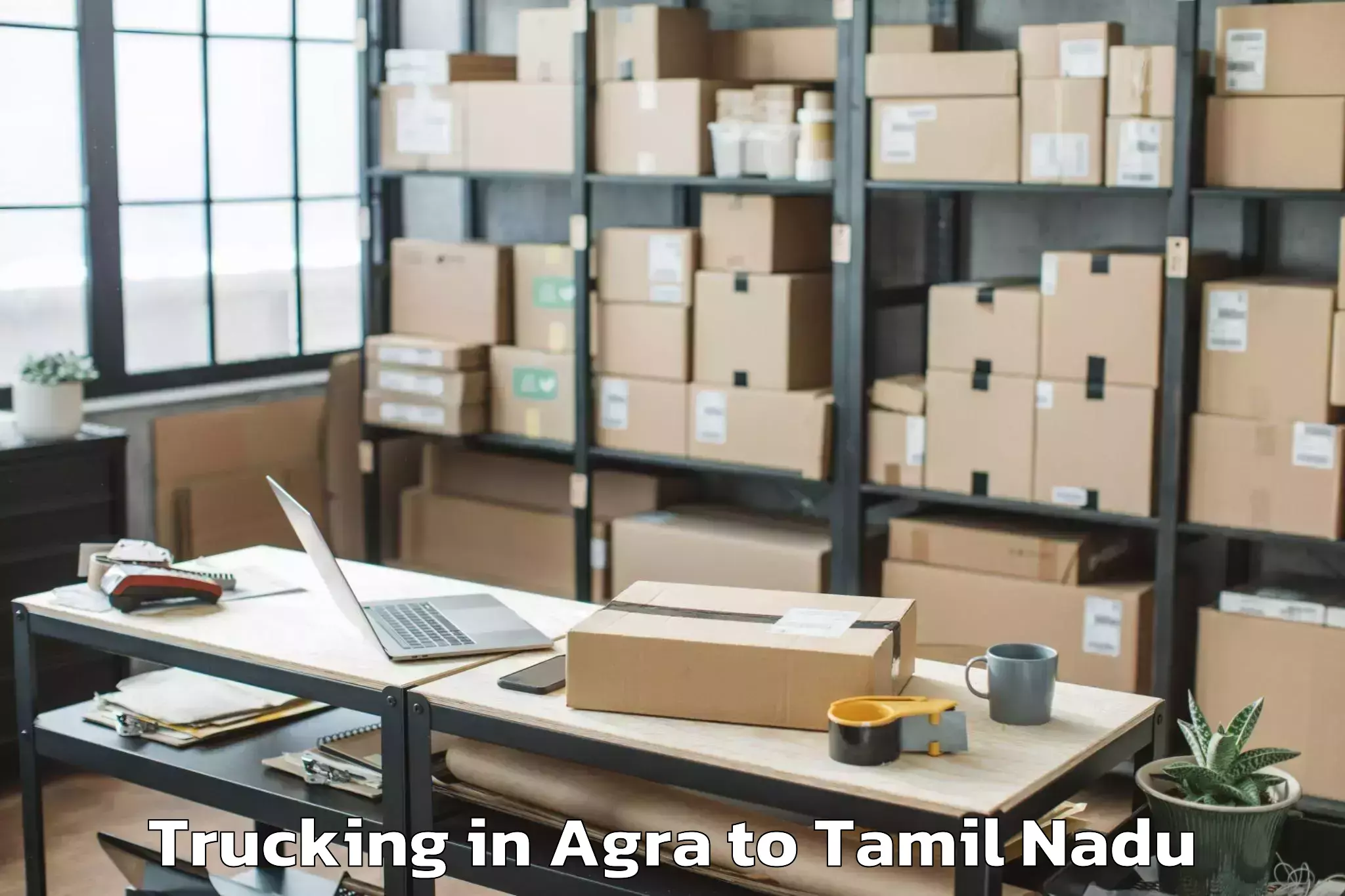 Top Agra to Perungudi Trucking Available